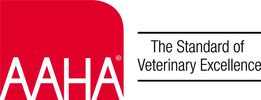 Red and black AAHA logo design.